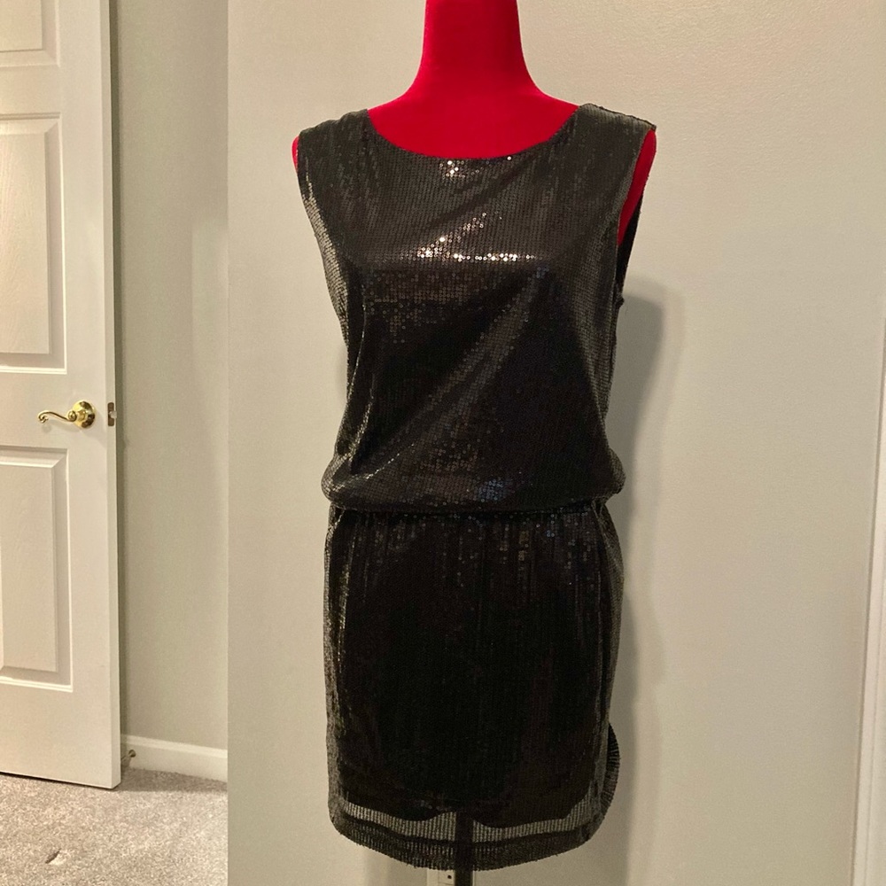 The Limited, Black Sequin Cocktail Dress, Extra Small